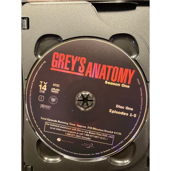 Grey's Anatomy: The Complete First Season‎ DVD Set Medical Drama TV Series - Picture 6 of 7